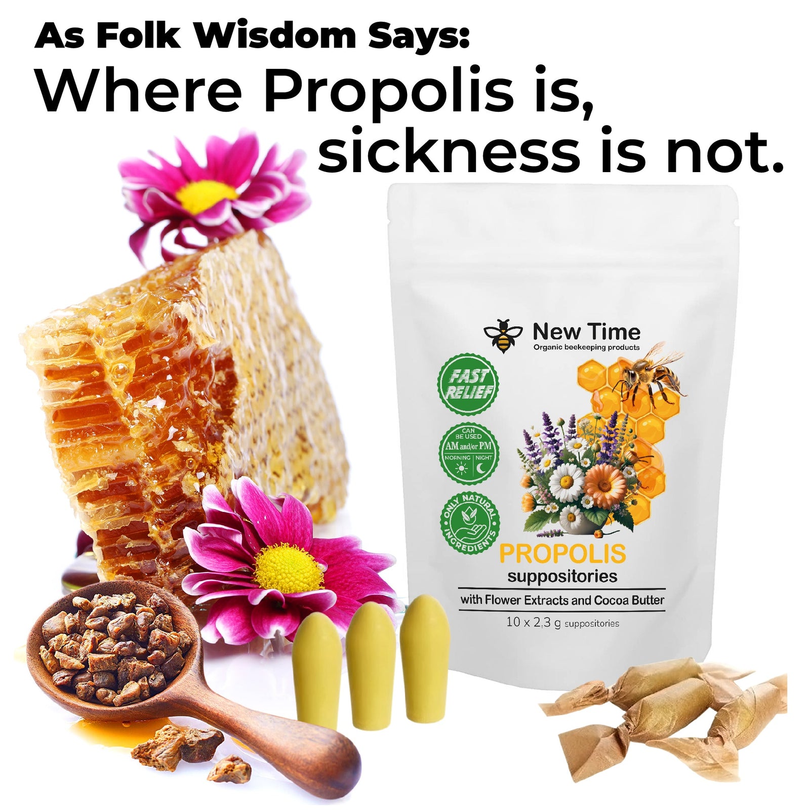 propolis suppositories for treatment of prostatitis