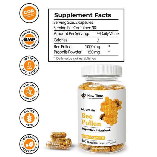 Bee Pollen 180 capsules for pregnancy woman