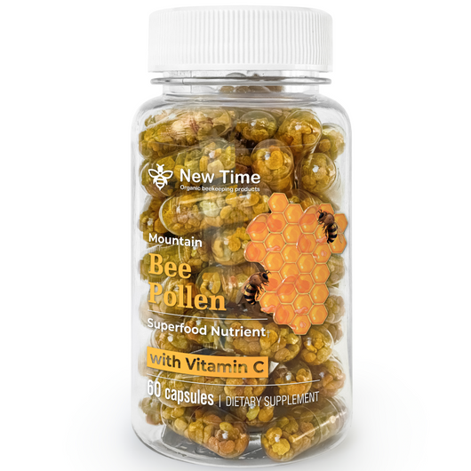 Bee Pollen 60 Capsules – Organic Supplement for Energy, Vitality