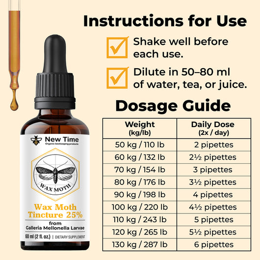 WAX MOTH Tinctures Instructions for Use