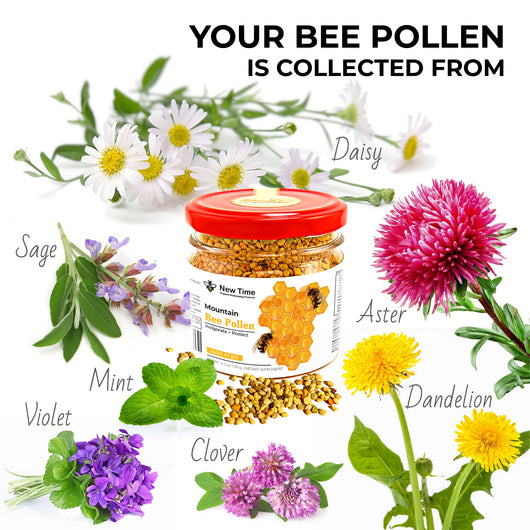 what is natural bee pollen made of?